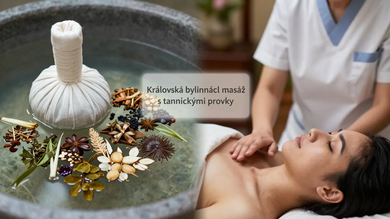 Contrast between herbal compress ingredients and tantric touch, highlighting misleading marketing.